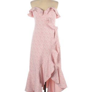 Jonathan Simkhai  - Speckle Print Asymmetric Ruffle Dress